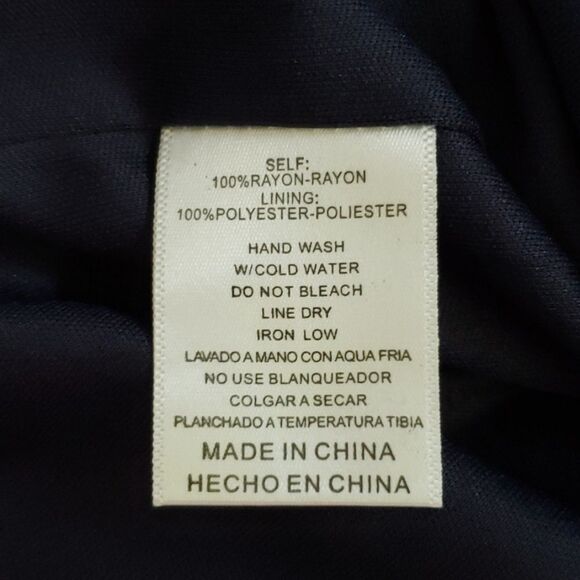 Mistic Prysm Navy Blue Rose Dress Size Medium - Picture 5 of 6